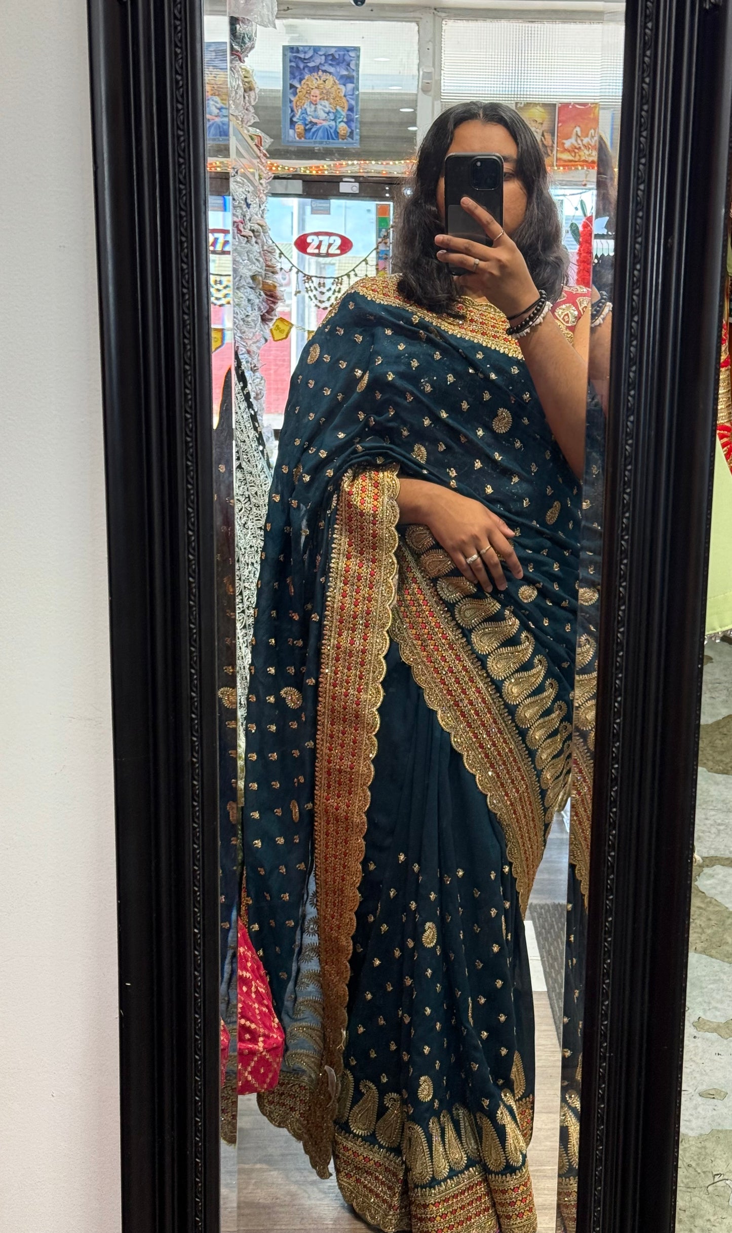 Beautiful designer embroidery saree