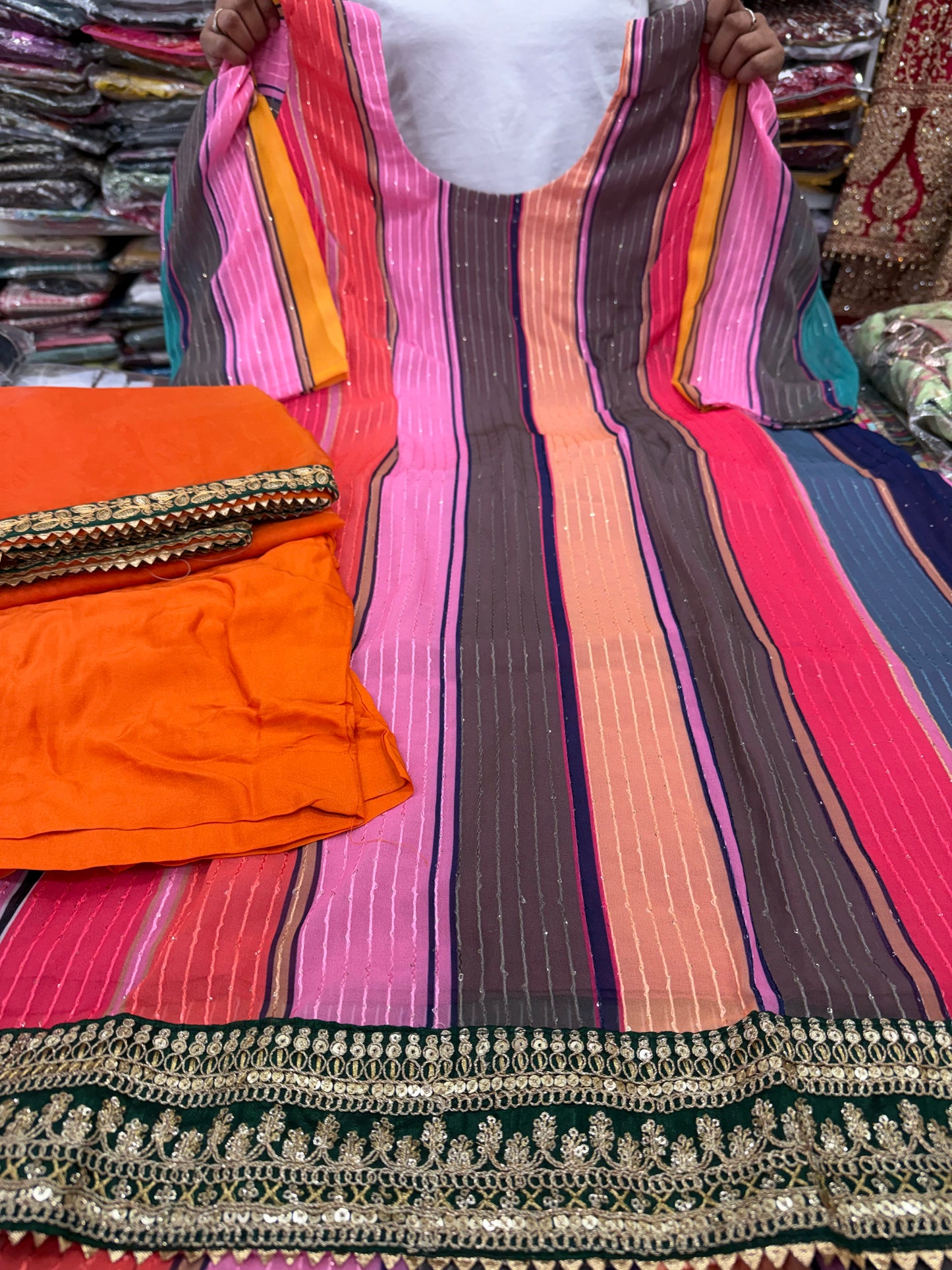 Beautiful designer Pakistani plazo suit