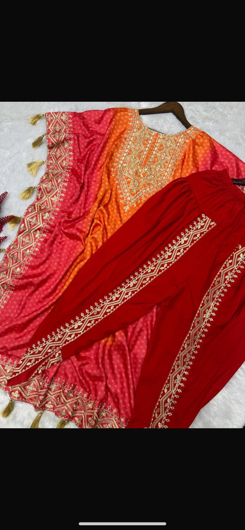 Beautiful designer kaftan with dhoti