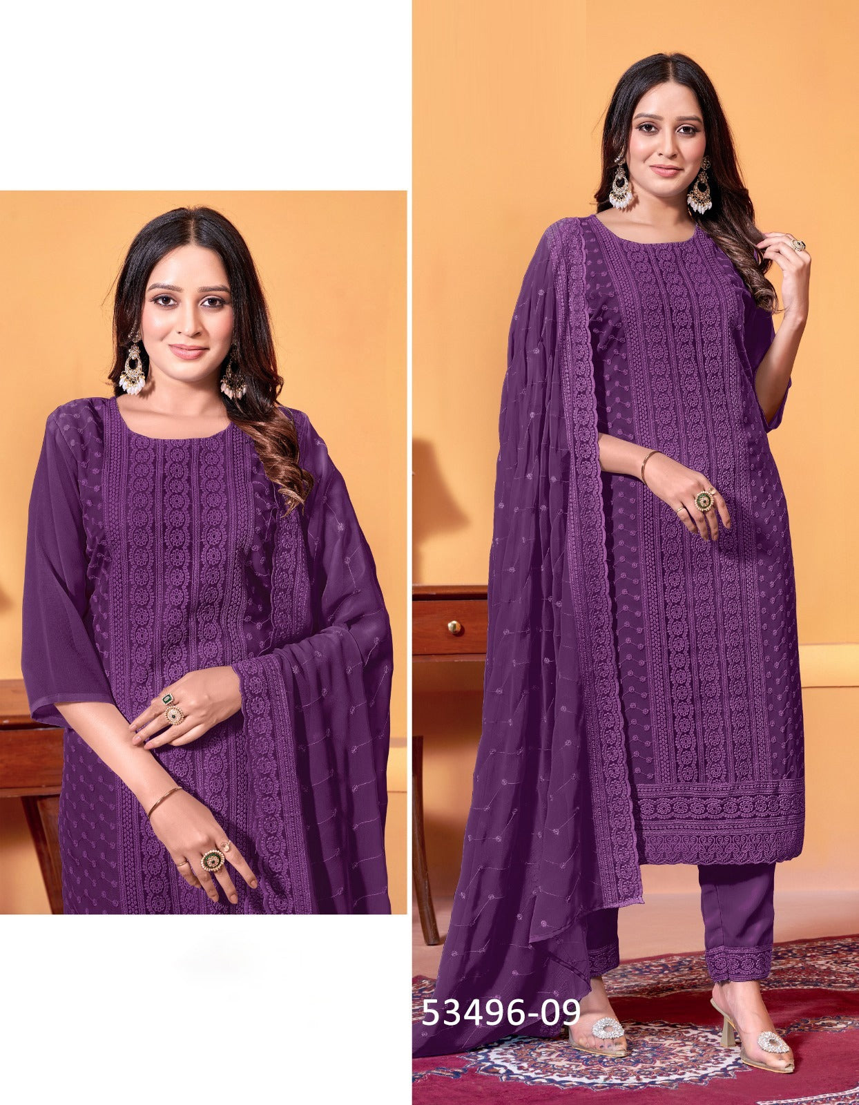 DESIGNER GEORGETTE TOP WITH BOTTOM AND DUPATTA