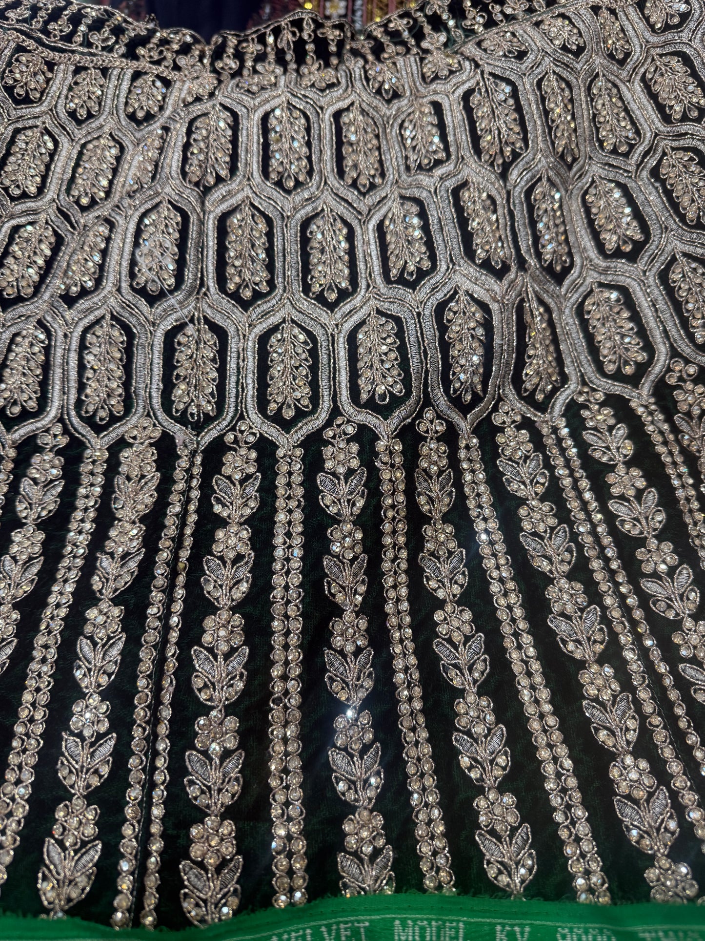 Beautiful designer bridal velvet unstitched lengha