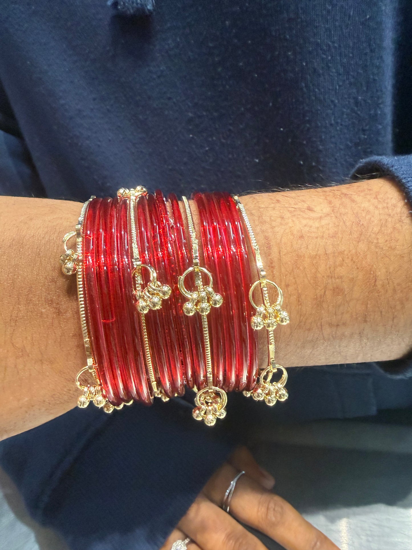 Beautiful designer jelly bangles with Kashmiri bangles