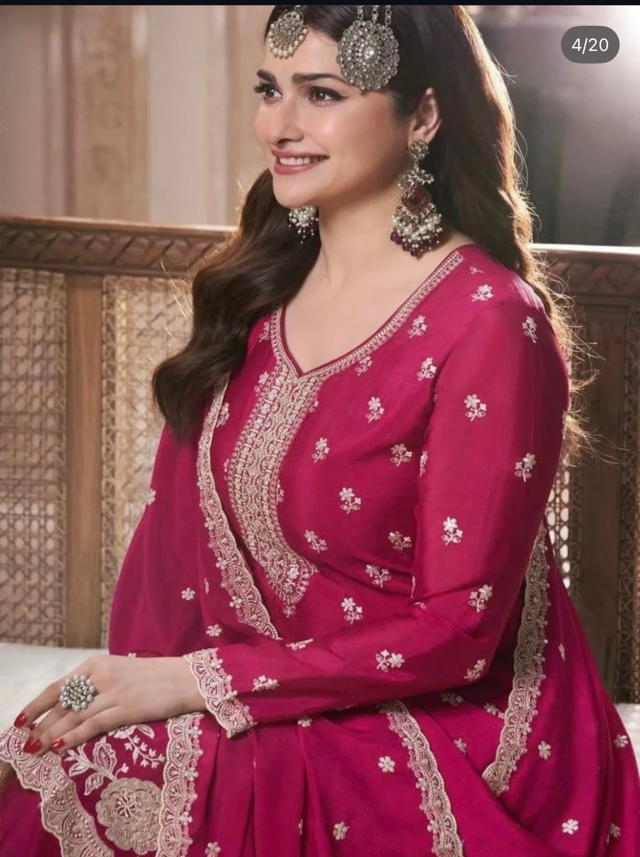 Beautiful designer plazo suit