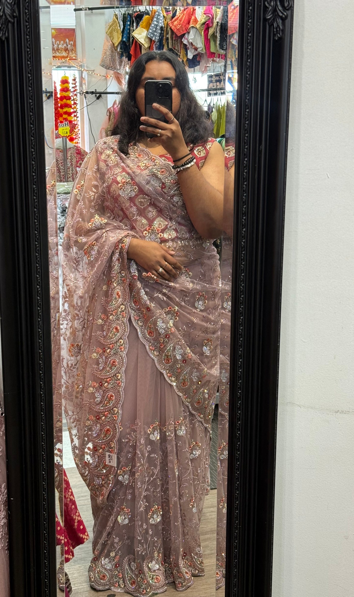 Beautiful designer fully embroidery saree