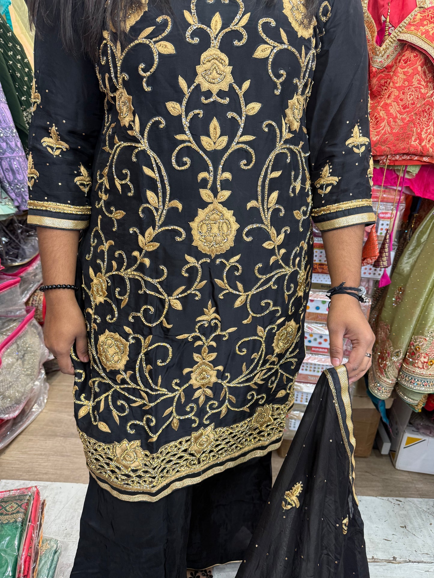 Beautiful designer plazo suit