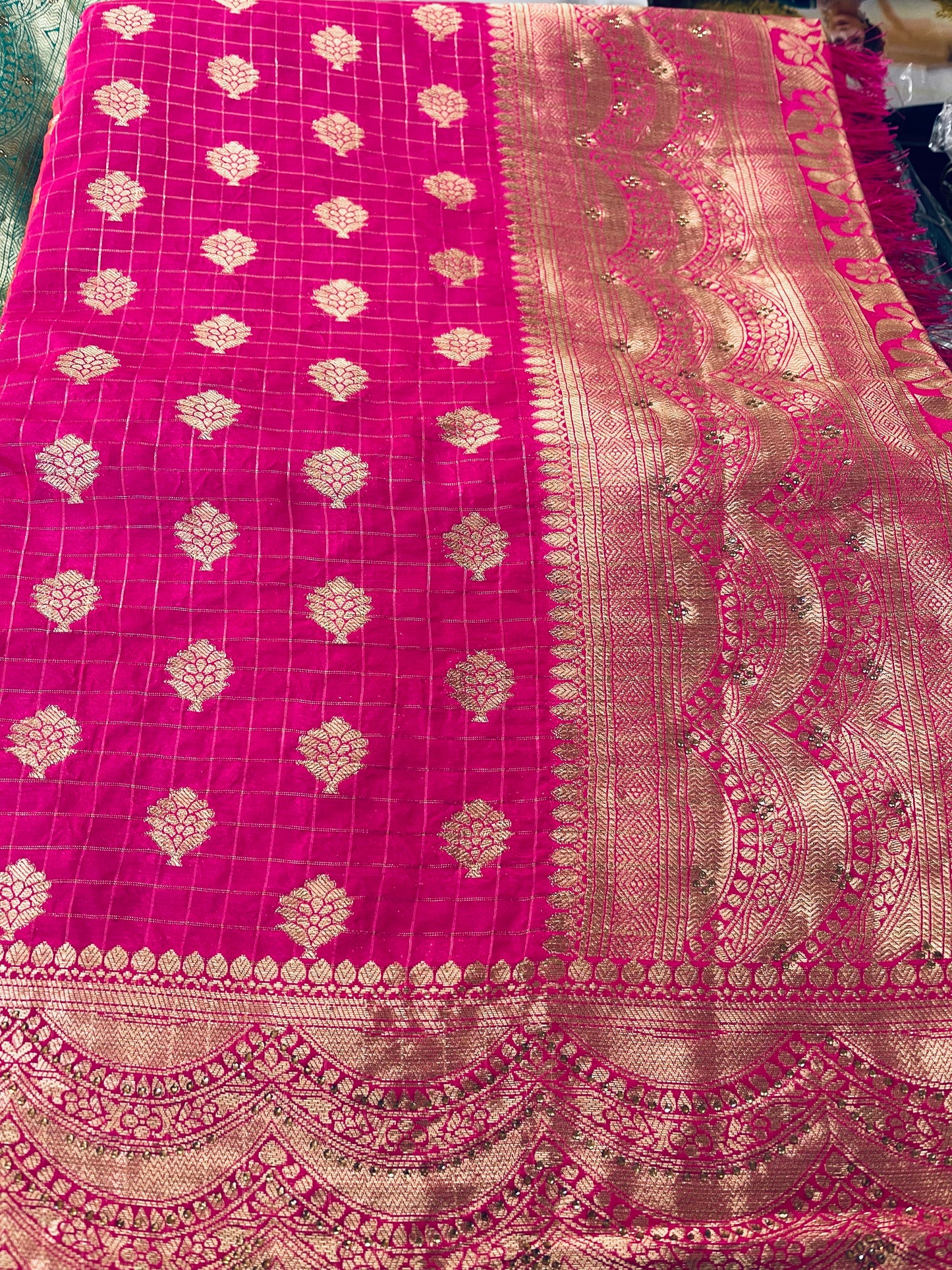 Beautiful designer box silk saree