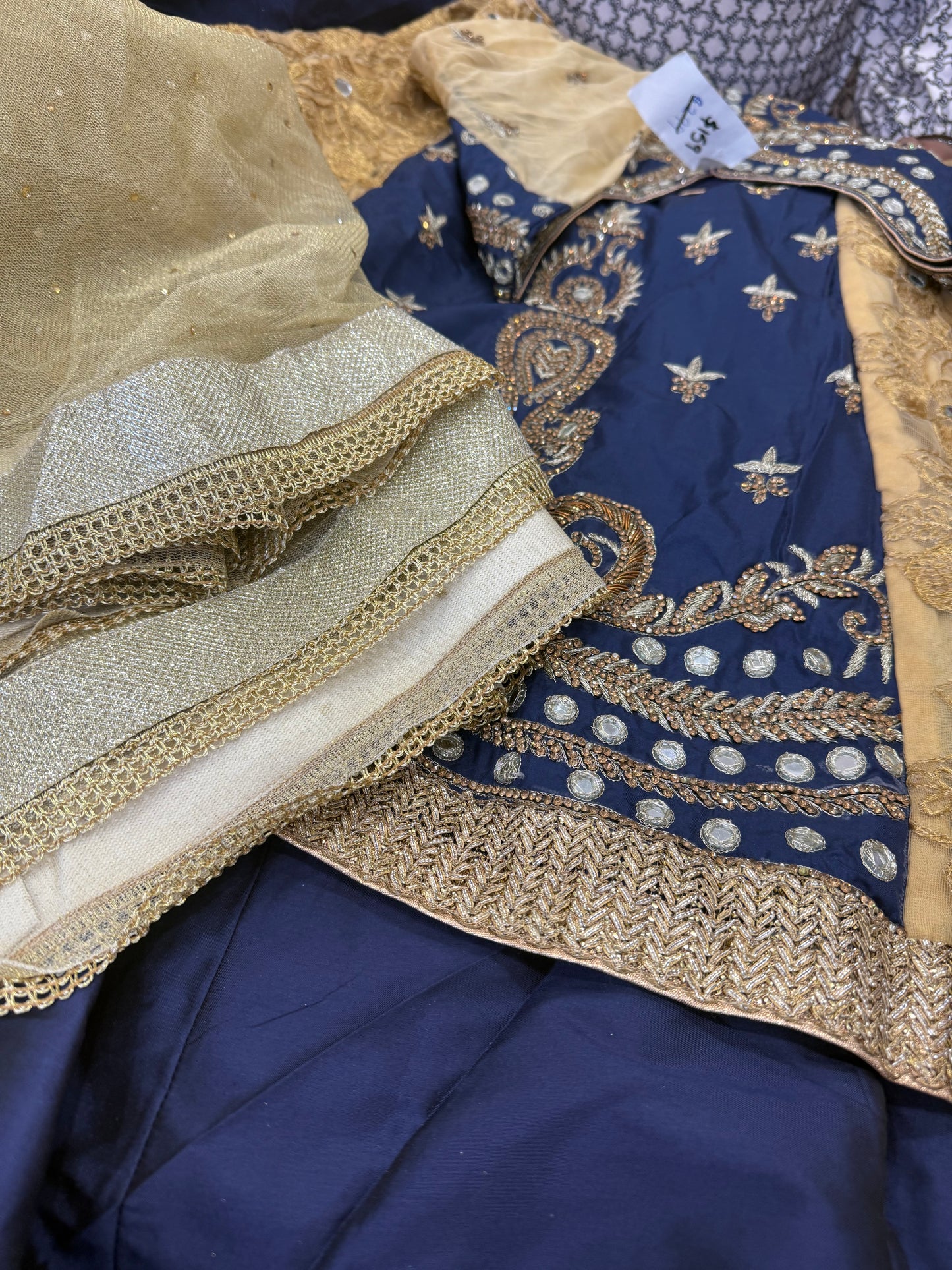 Beautiful designer long top lengha choli suit