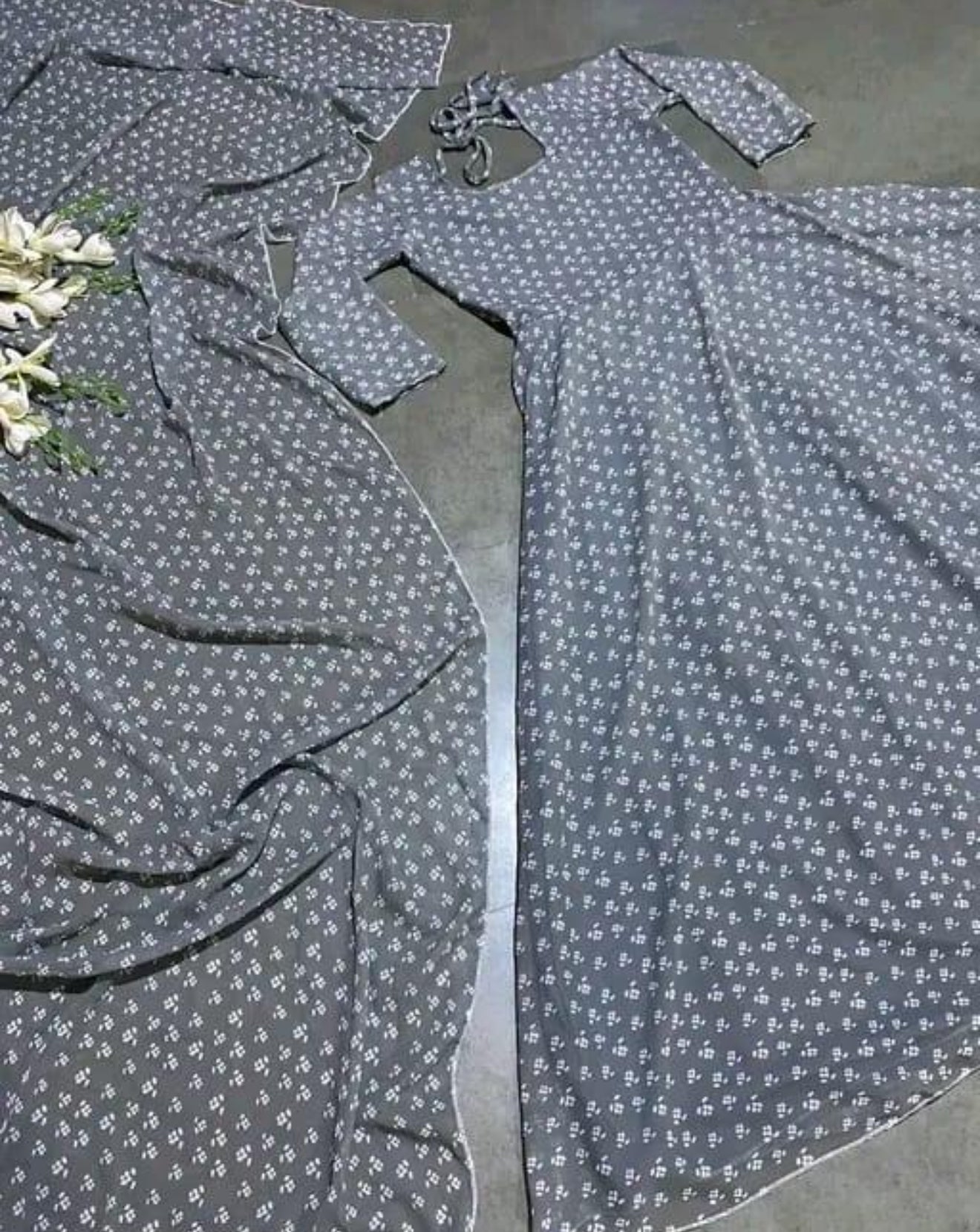 Beautiful designer gown style Kurti with dupatta