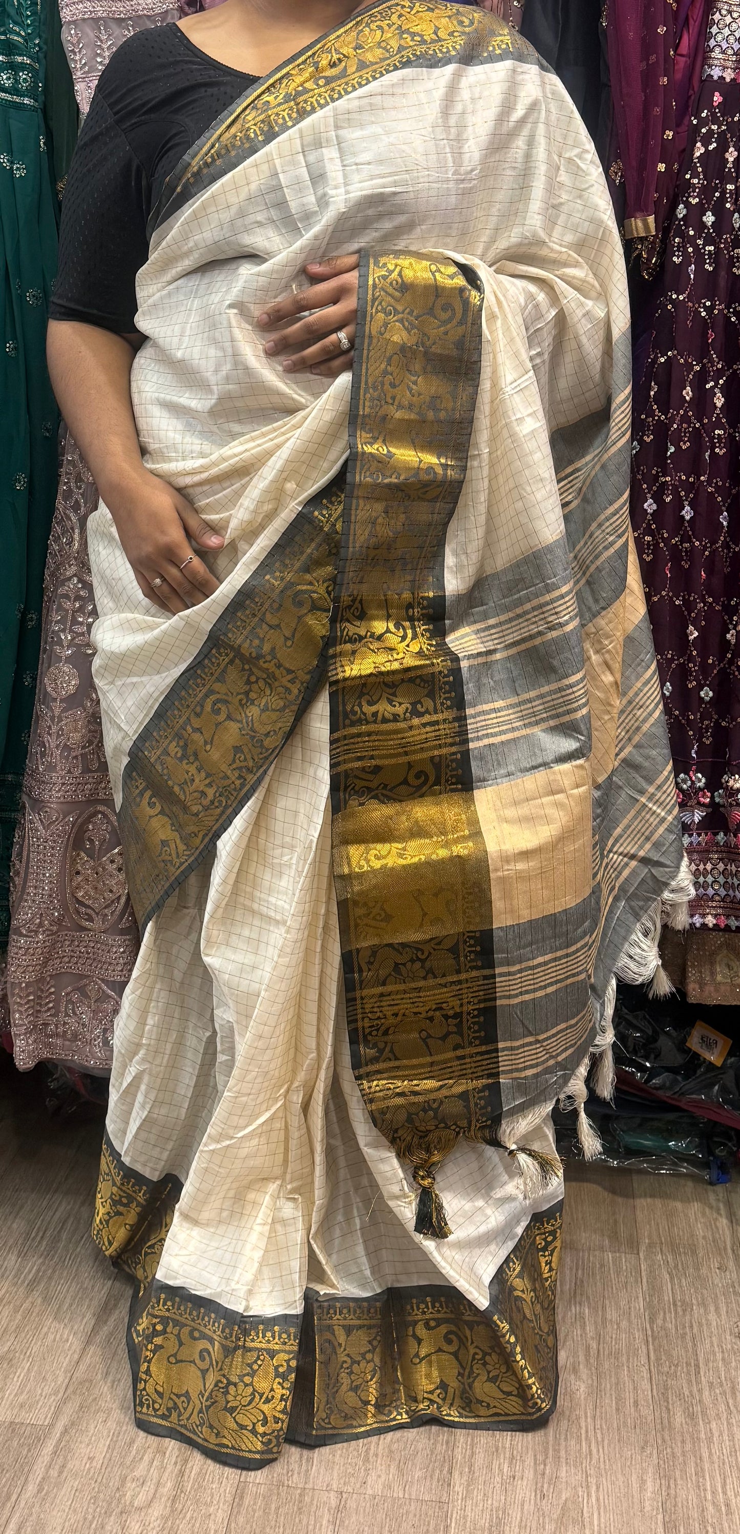 Beautiful designer readymade saree with readymade blouse