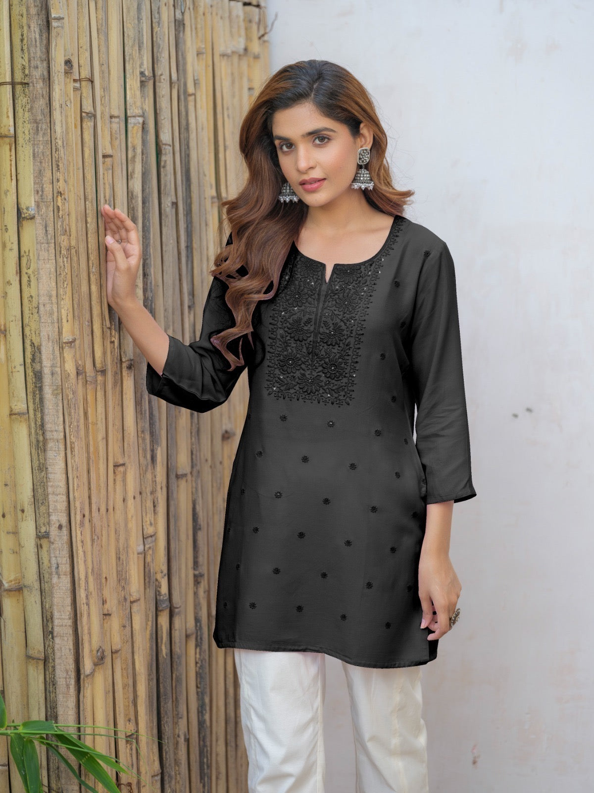 Beautiful designer lucknowi embroidery Kurti