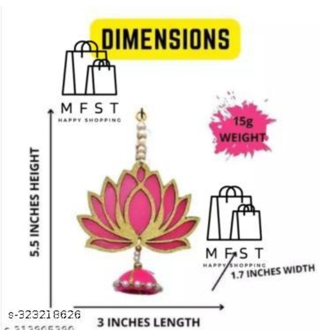 Beautiful designer set of 6 pieces lotus hangings