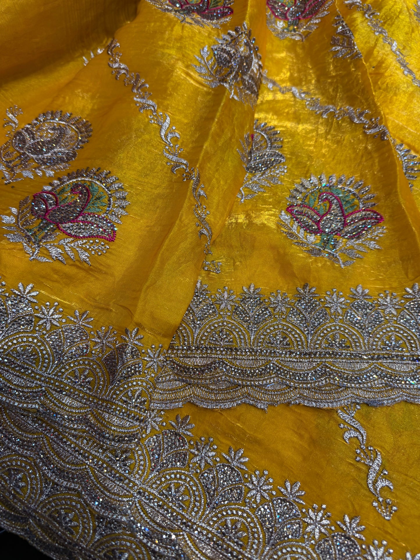 Beautiful designer embroidered saree