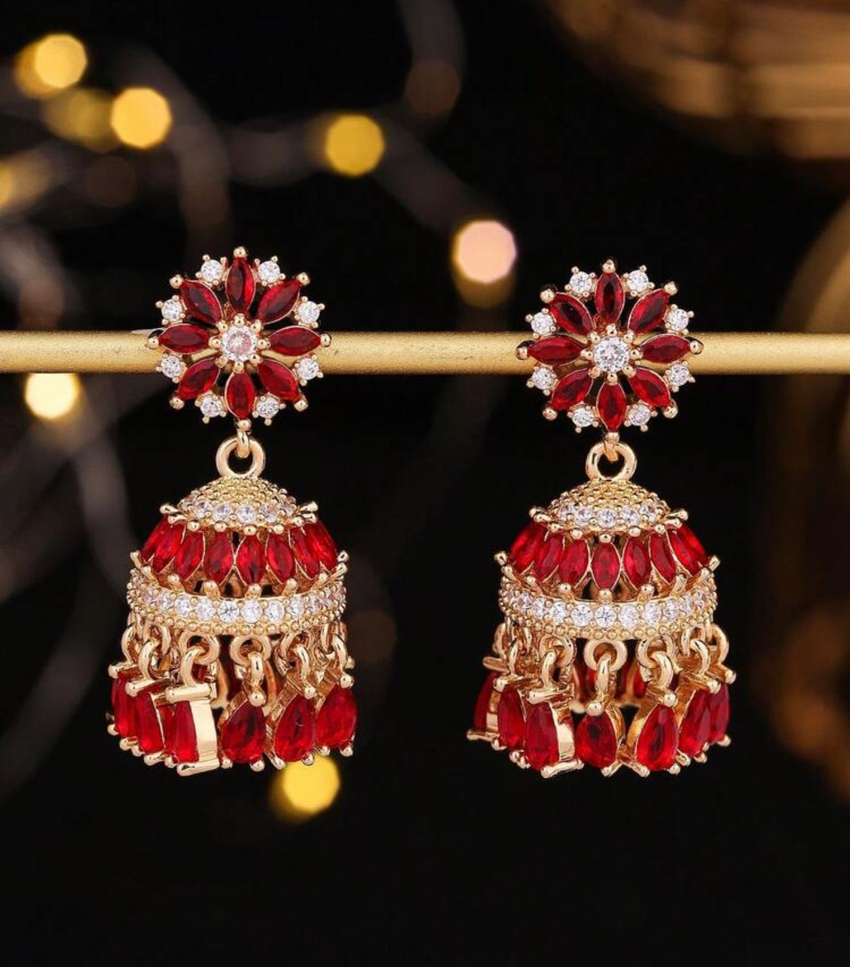 Beautiful designer American Daimond jhumki