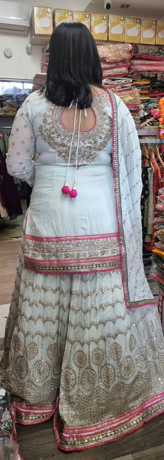 Beautiful designer ready made long top lengha