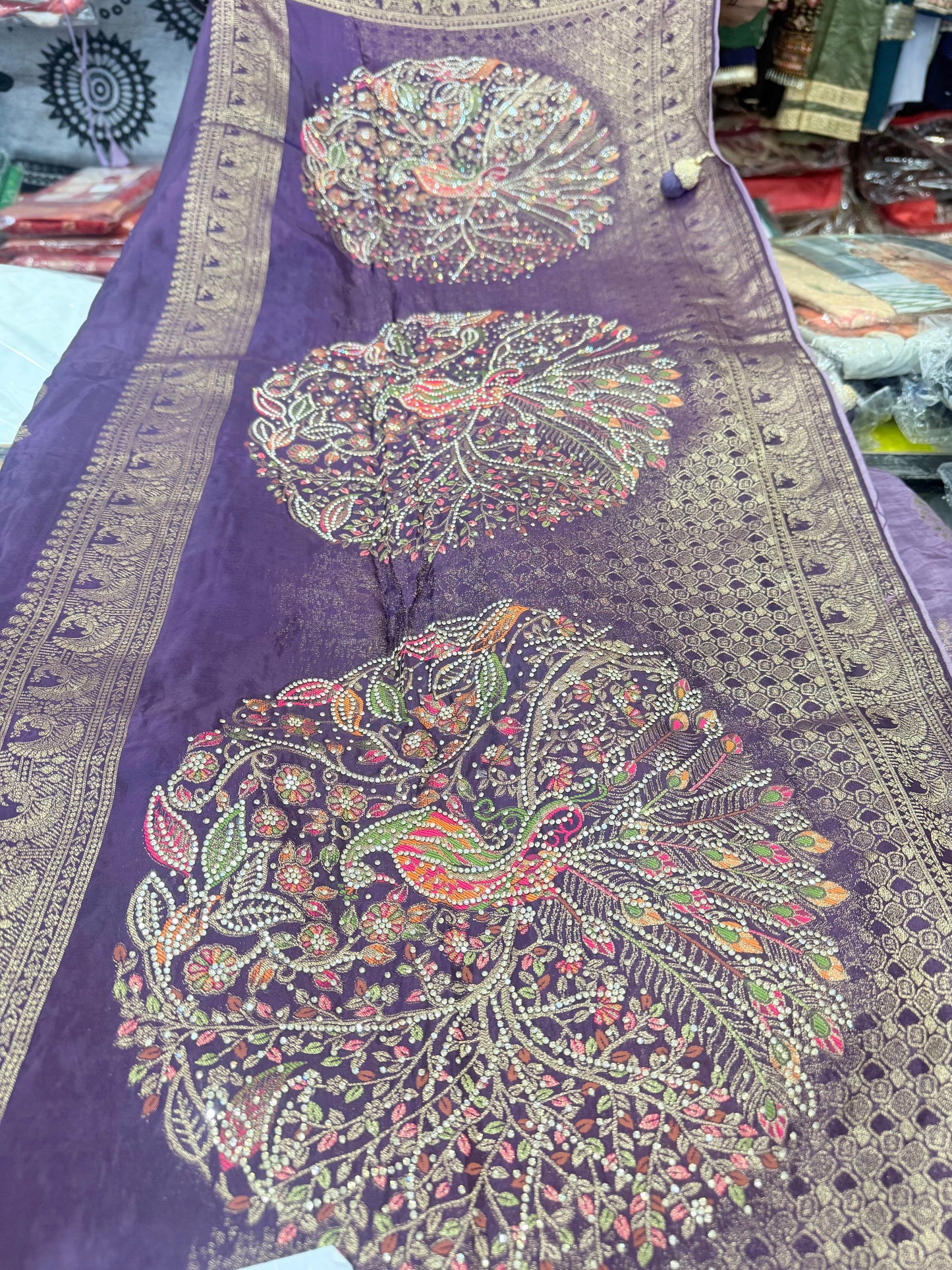 Beautiful designer pure silk saree