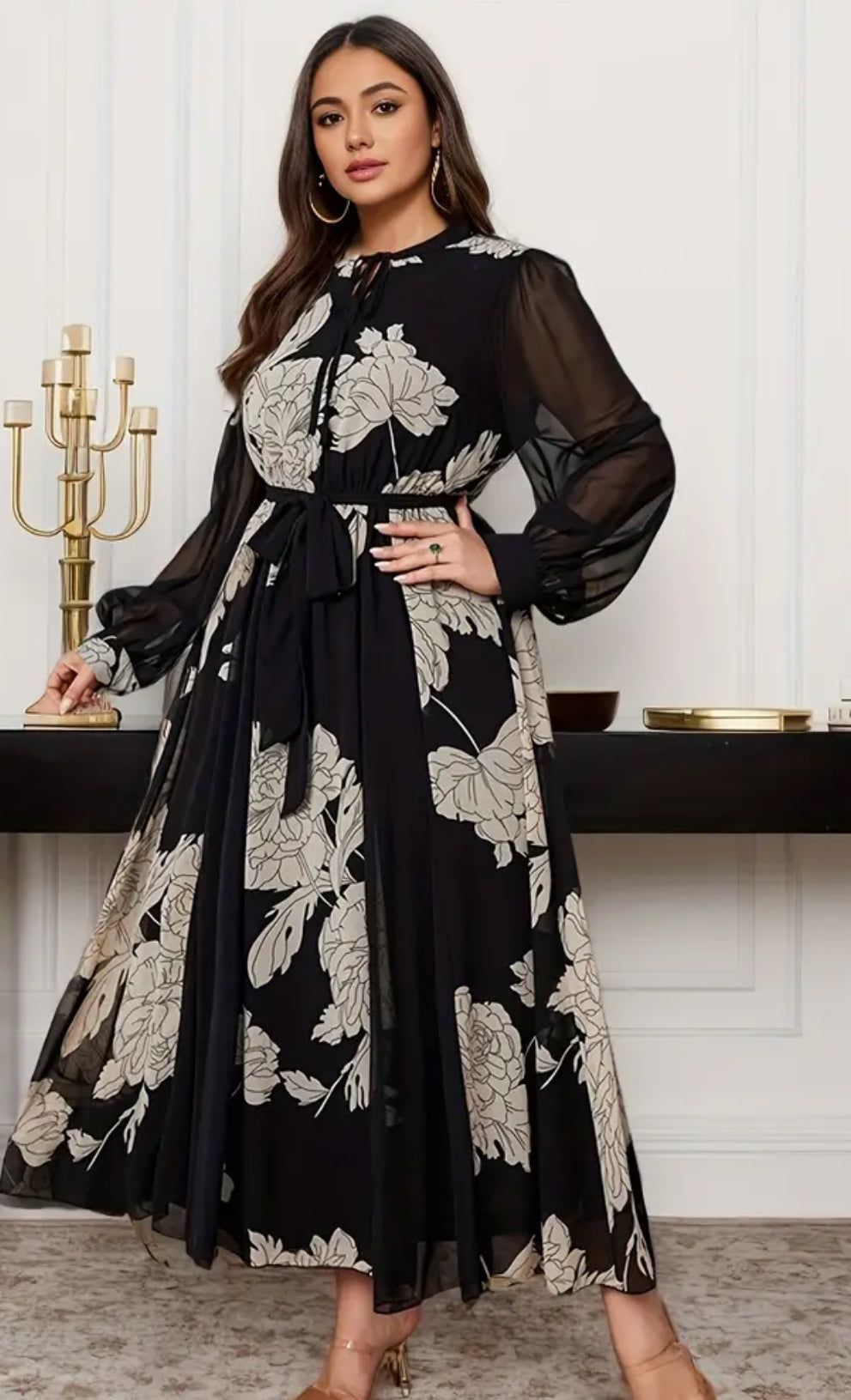 Beautiful designer long dress floral