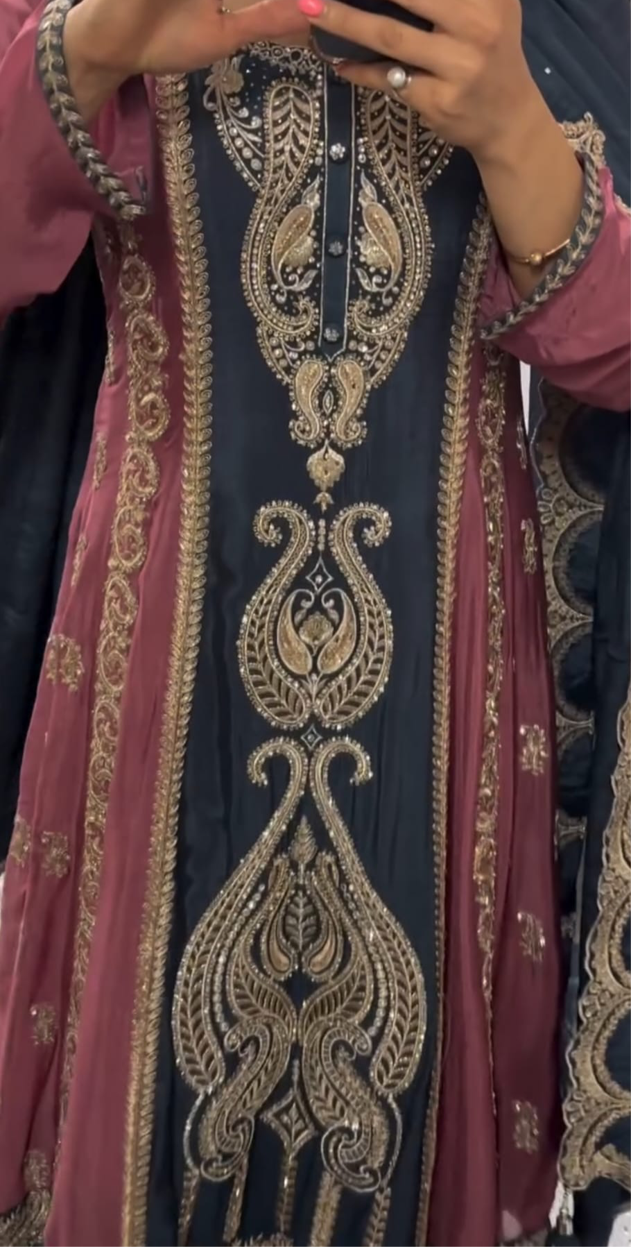 Beautiful designer flare top plazo suit