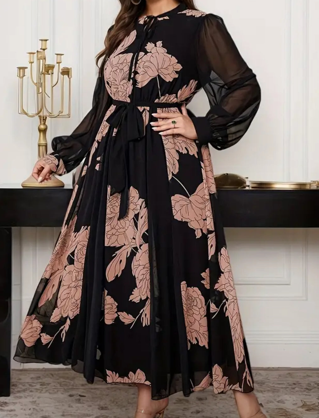 Beautiful designer long dress floral
