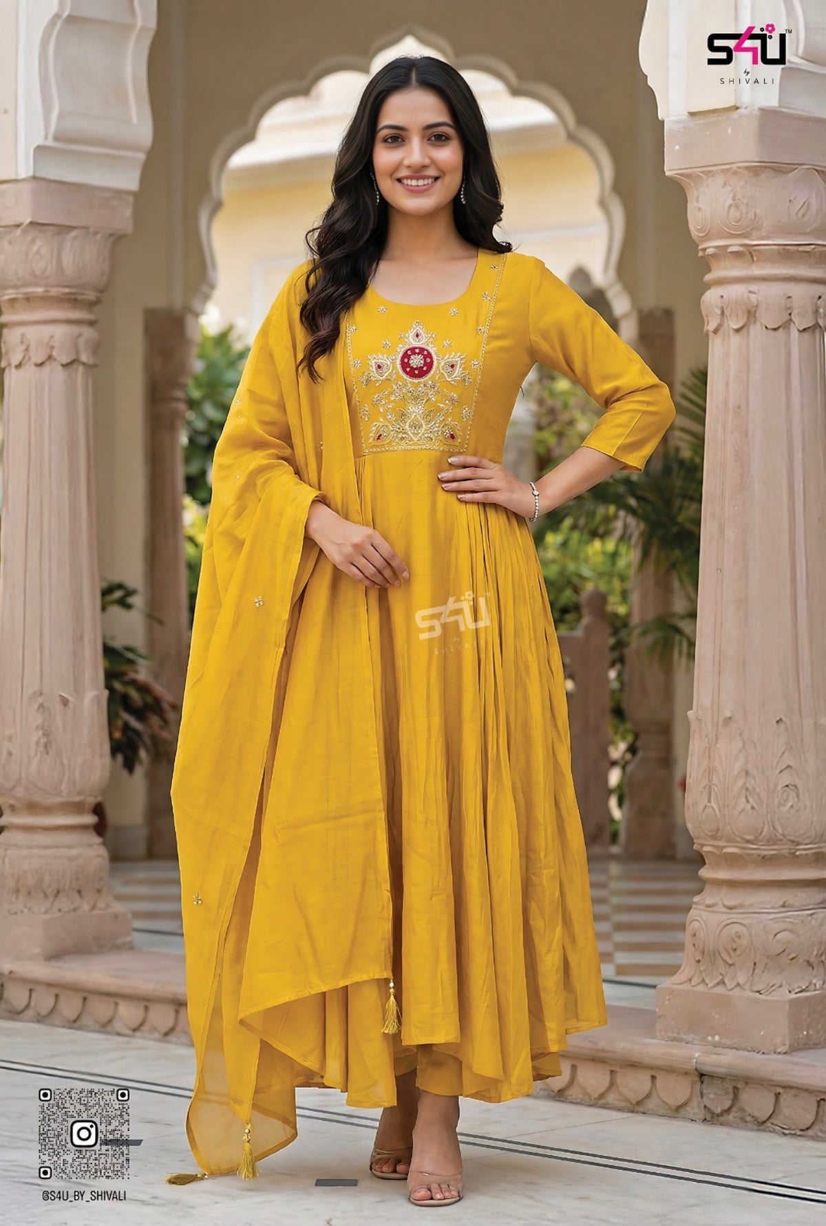 Beautiful designer indowestern anarkali suit