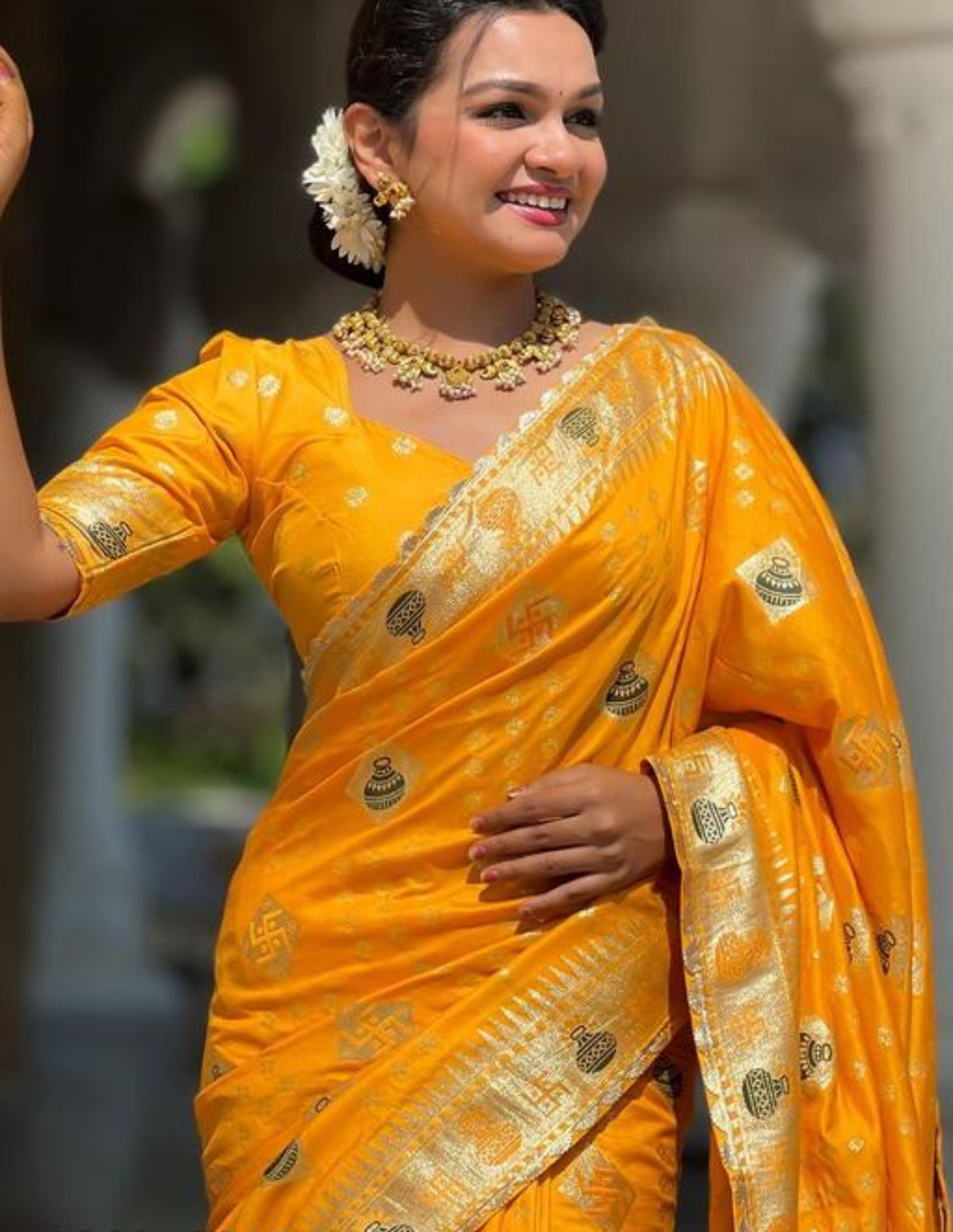 Beautiful designer silk saree