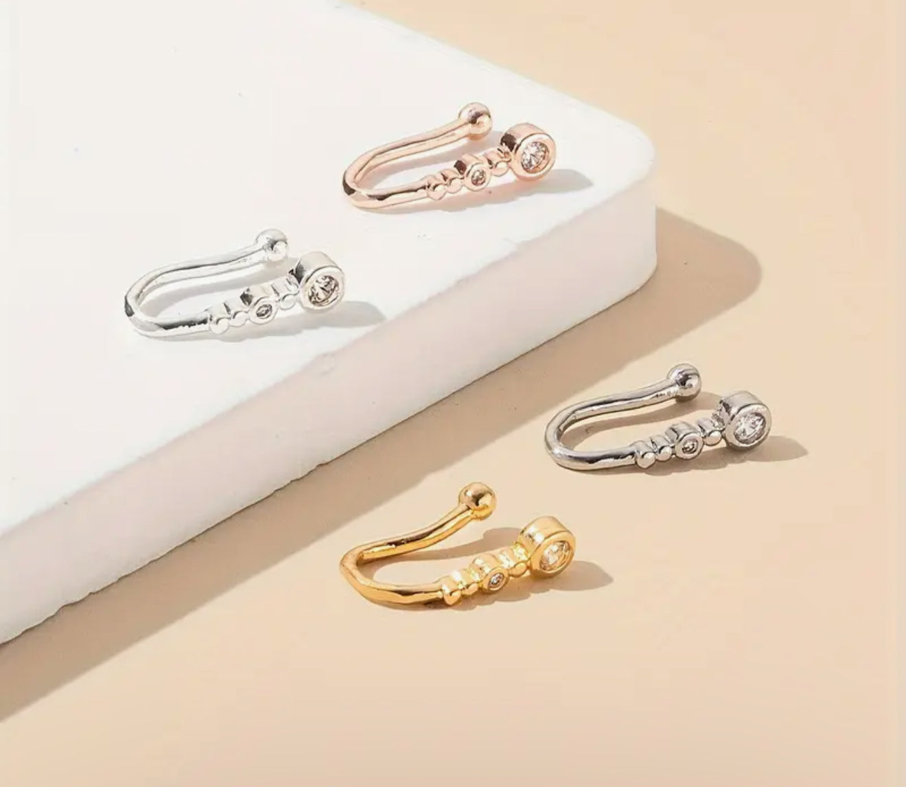 Beautiful designer clip on nose ring