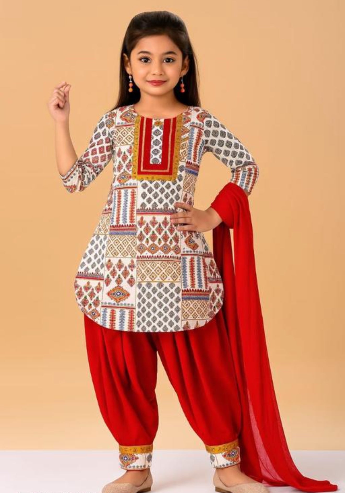Beautiful designer punjabi patiala suit for kids