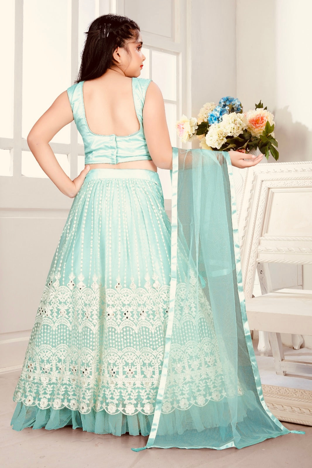 Beautiful designer lucknowi embroidery lengha choli