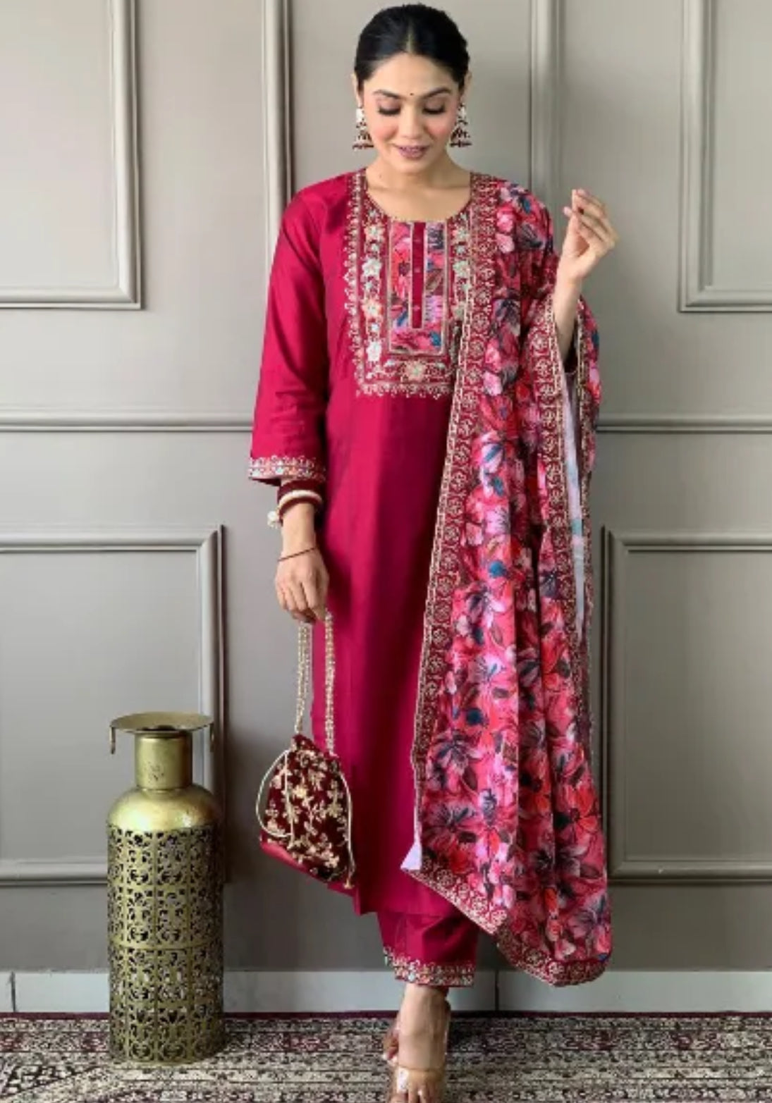 Beautiful designer Pakistani style suit