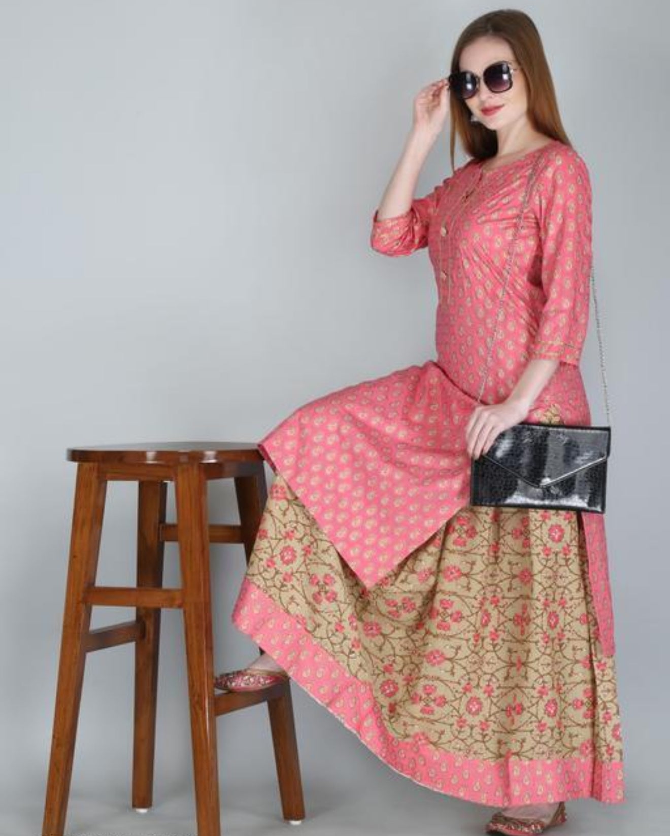 Beautiful designer Kurti with skirt