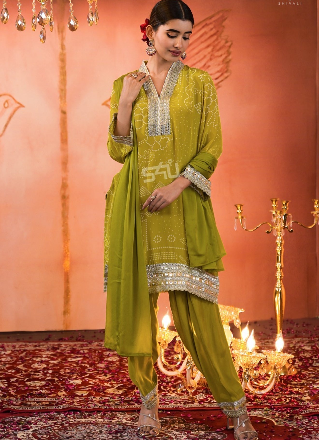 Beautiful designer bandhani salwar suit