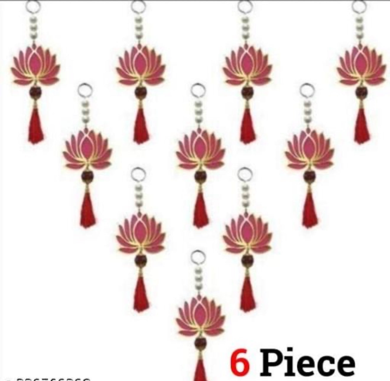 Beautiful designer set of 6 pieces lotus hangings