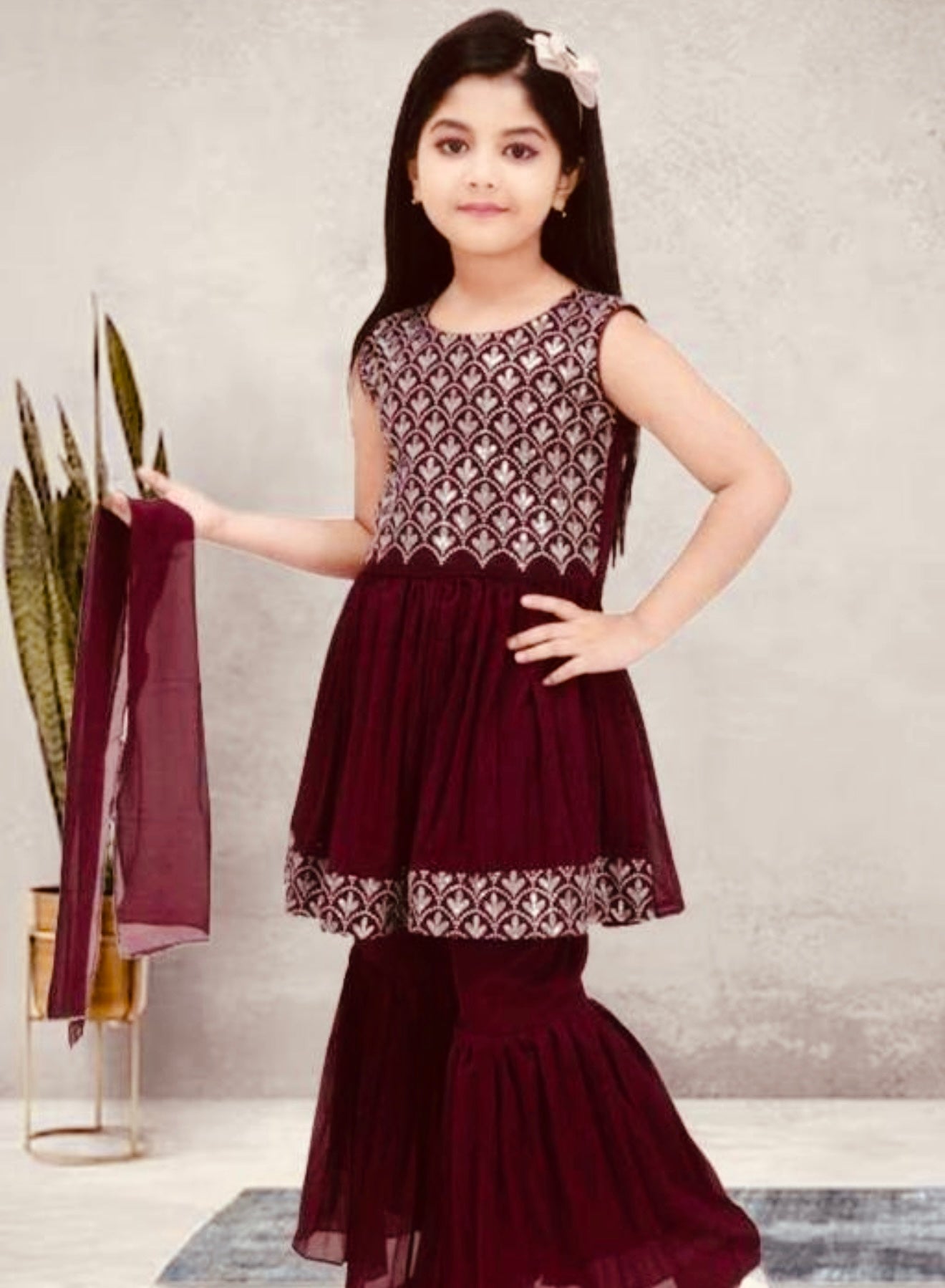 Beautiful designer girls sharara suit