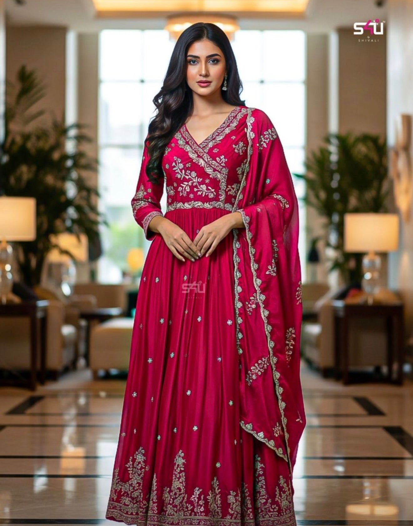 Beautiful designer anarkali style gown with dupptta