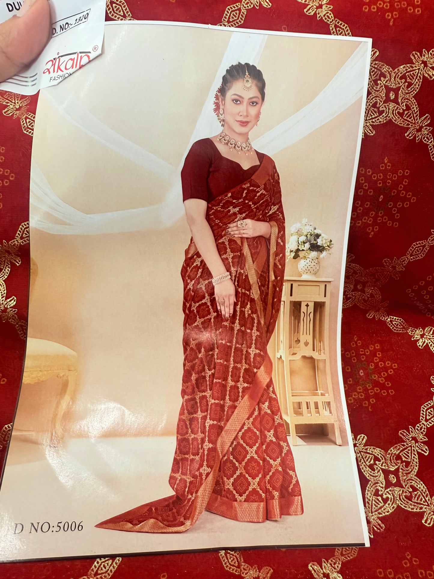 Beautiful designer bandhani saree