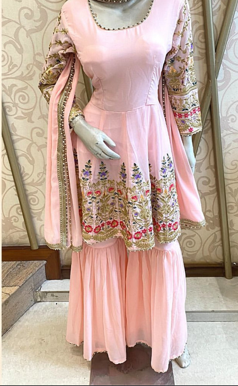Beautiful designer sharara suit