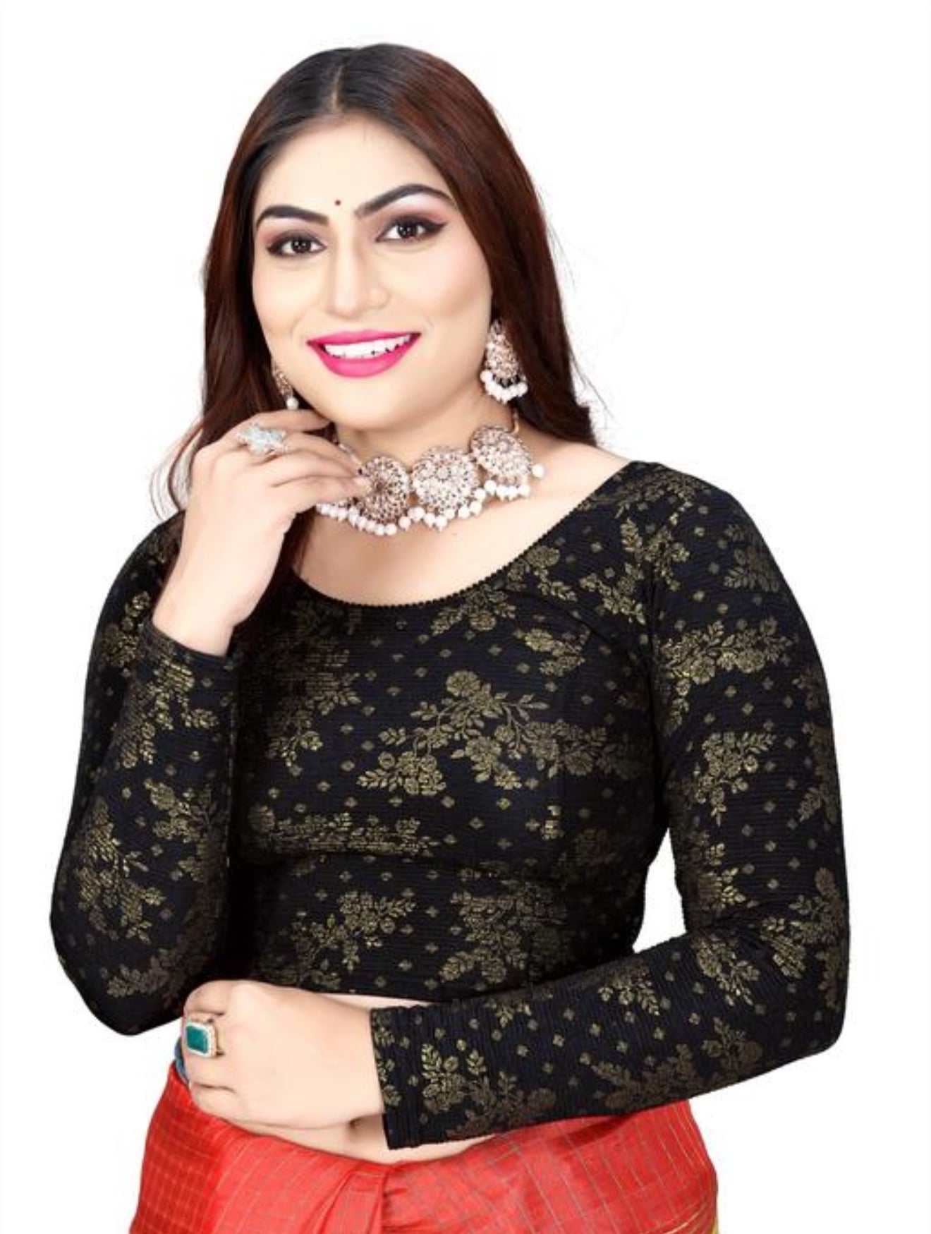 Beautiful designer long sleeves stretchable blouse