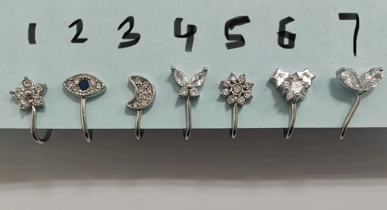 Beautiful designer American diamond stone nose ring