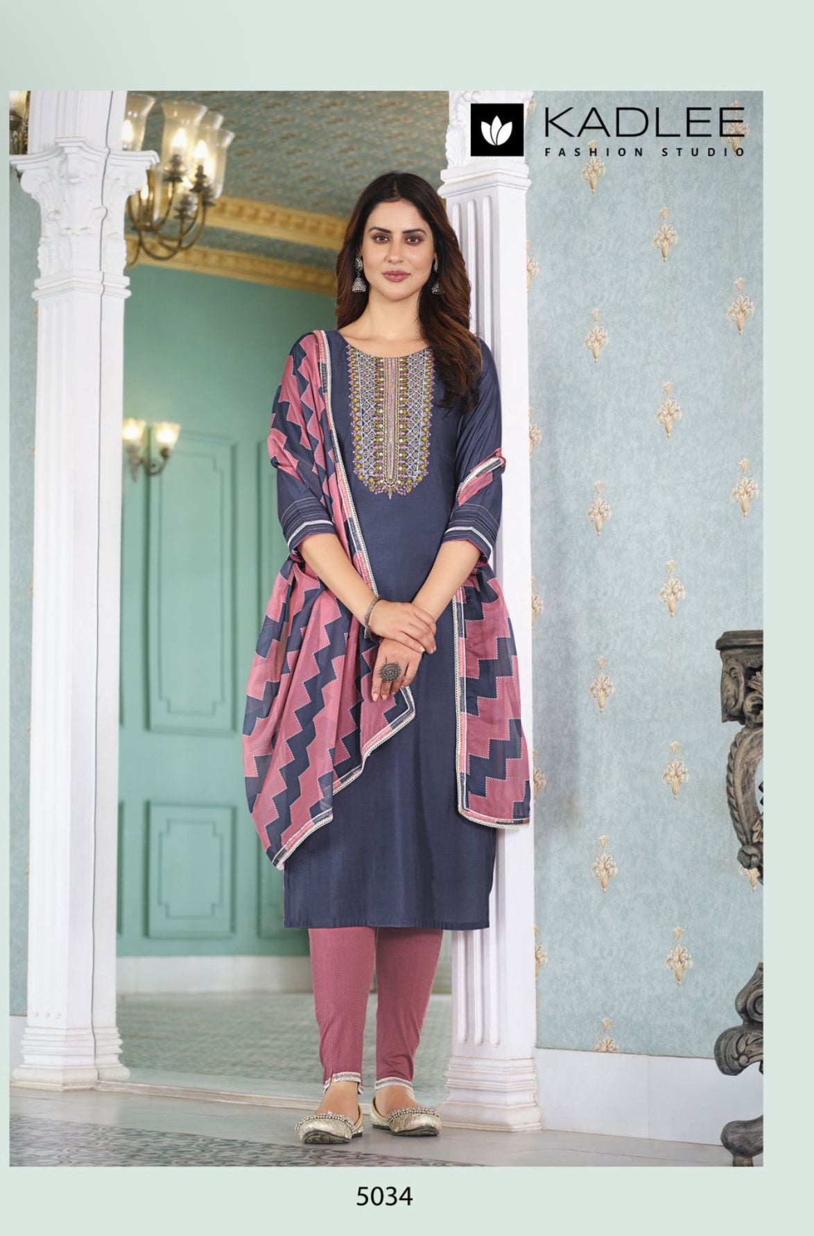 Beautiful designer Kurti with pants with duppatta