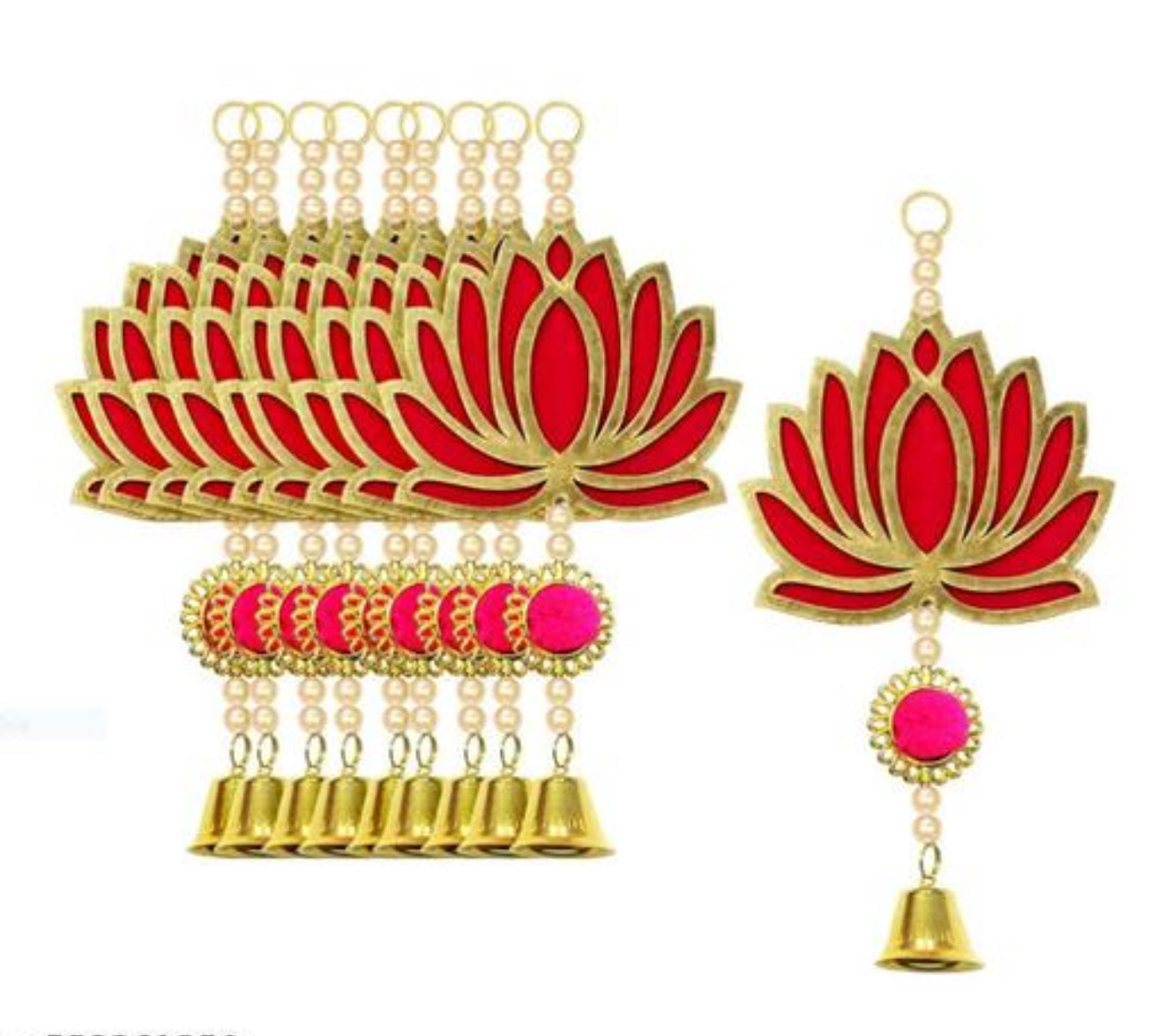 Beautiful designer set of 10 pieces lotus hangings