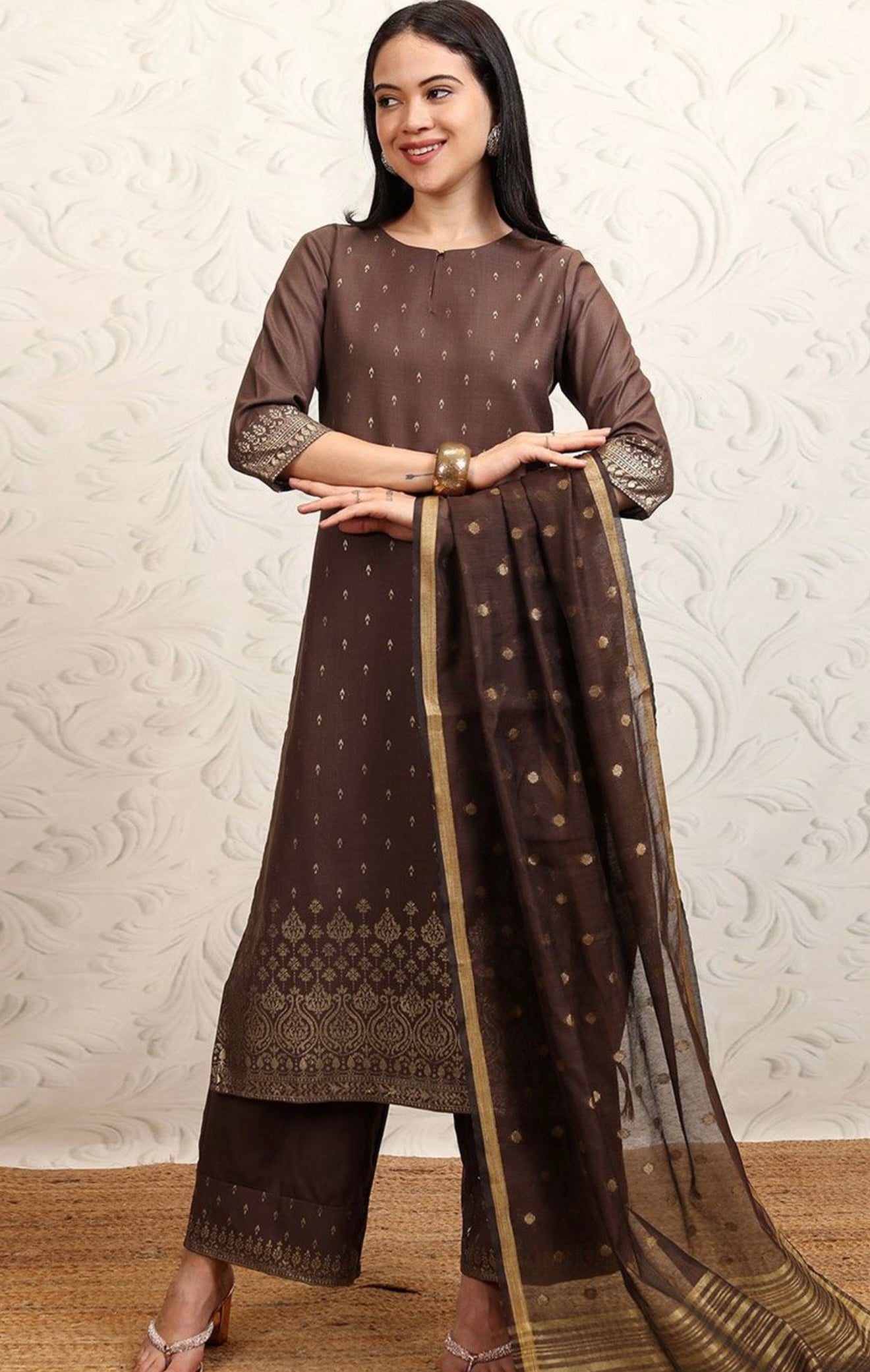 Beautiful designer plazo suit