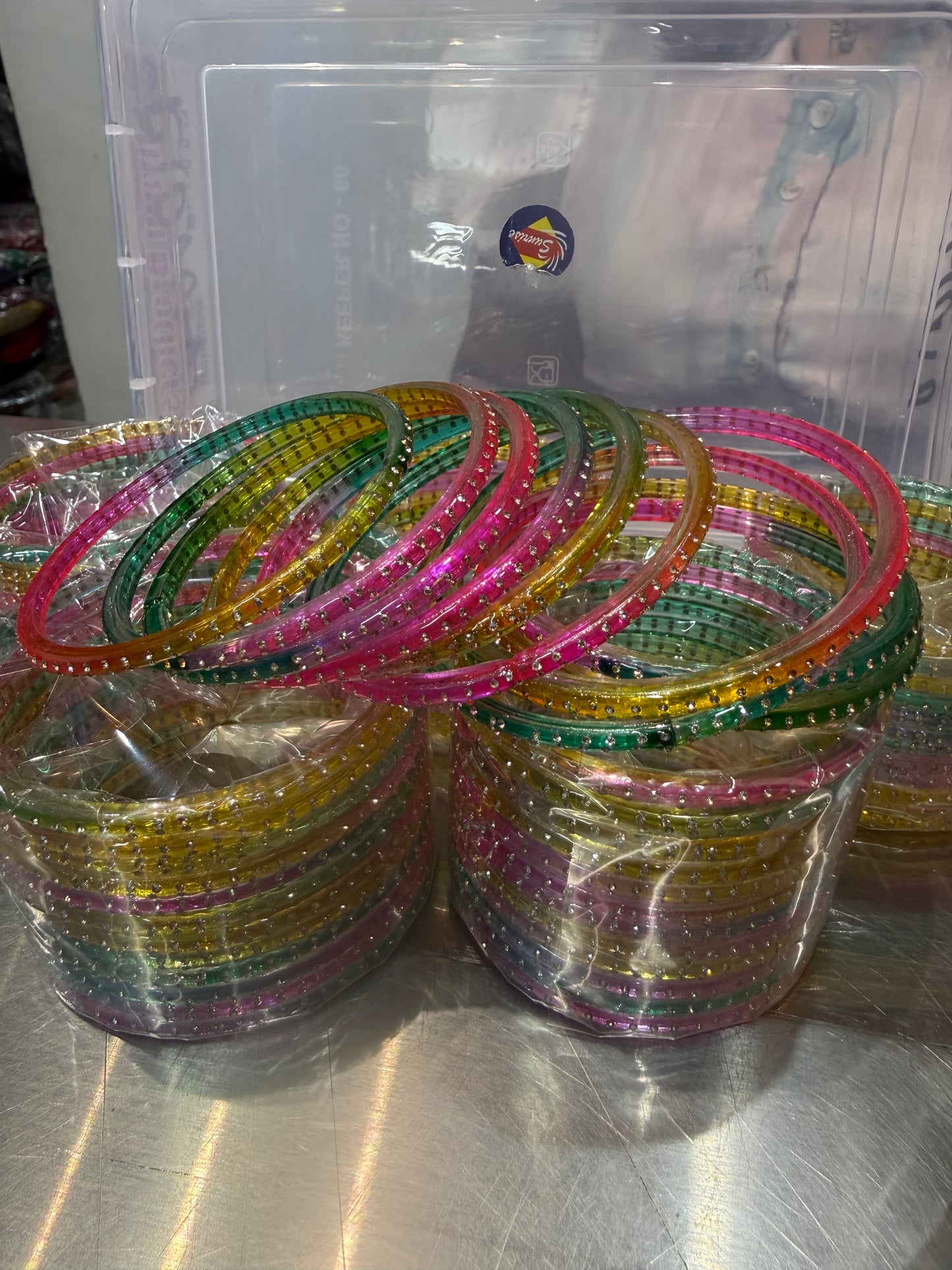 Beautiful designer rain drop bangles set