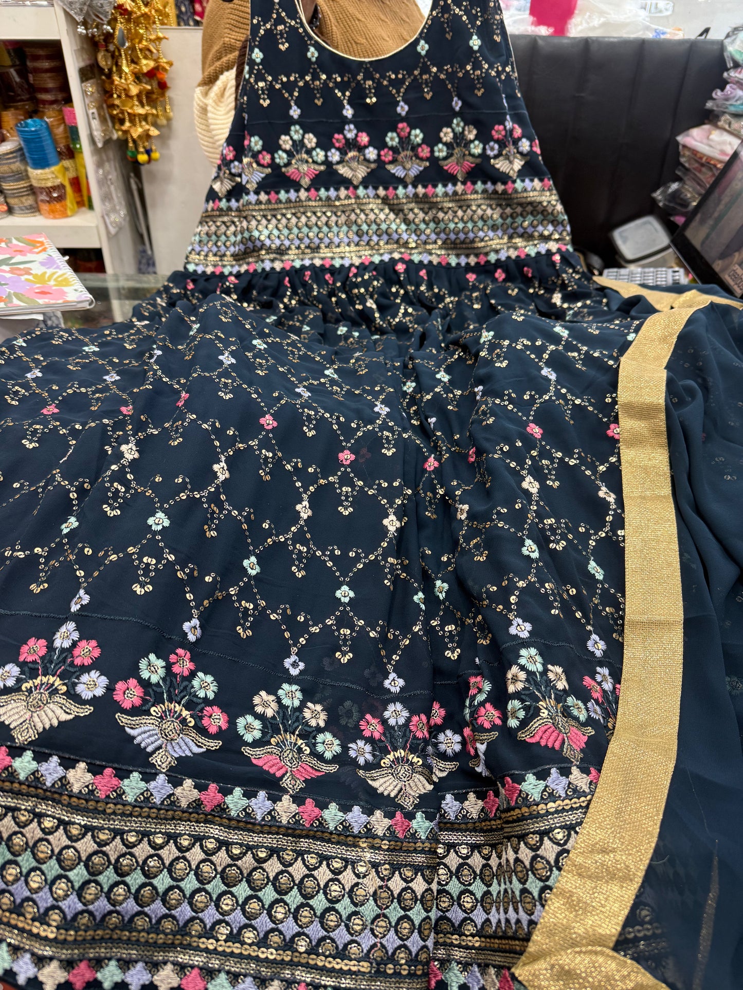 Beautiful designer gown style anarkali suit