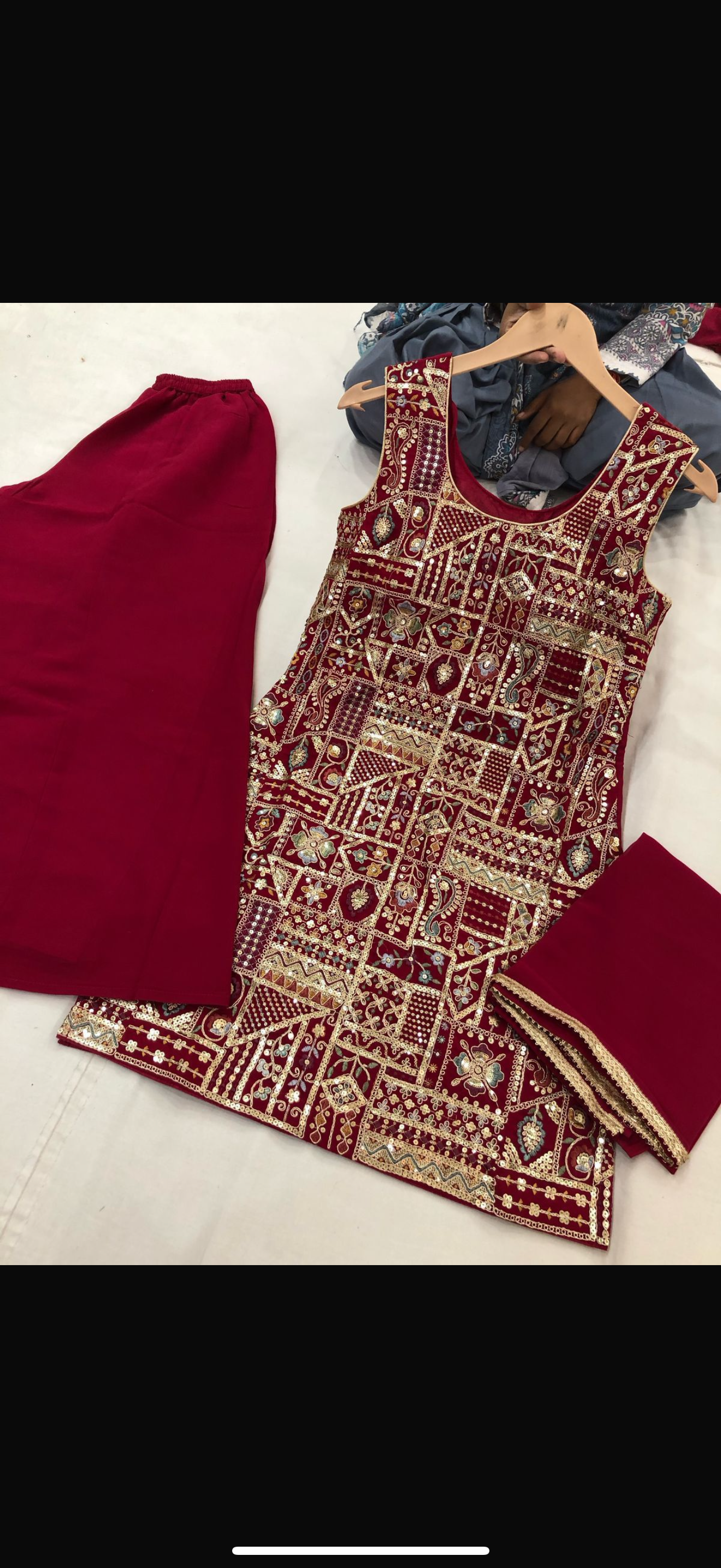 Beautiful designer plazo suit