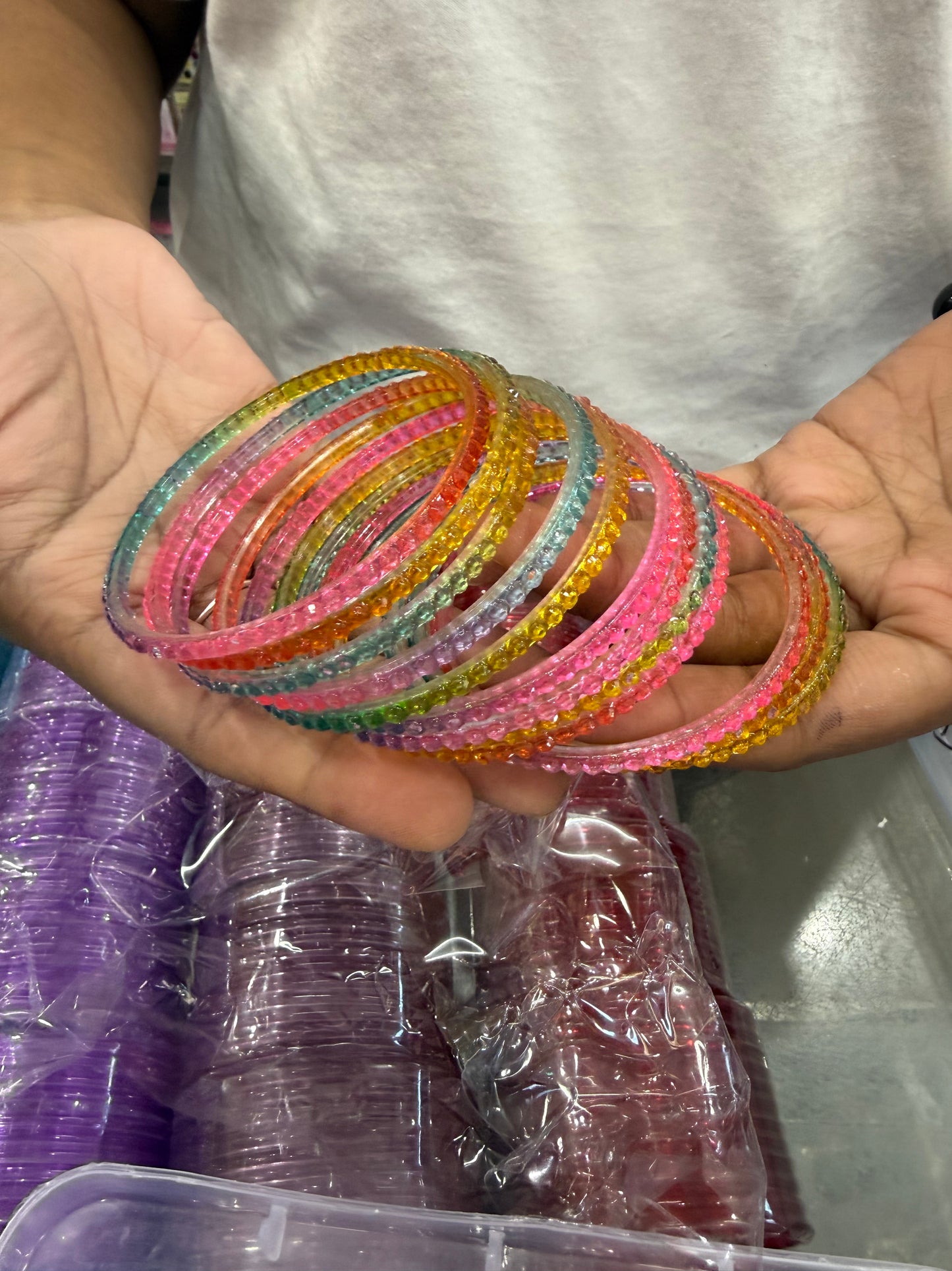 Beautiful designer jelly glass bangles