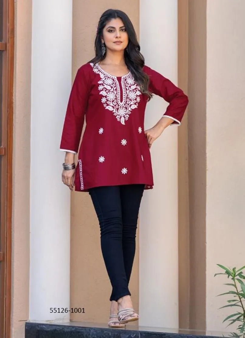 Beautiful designer Kashmiri embroidery short Kurti