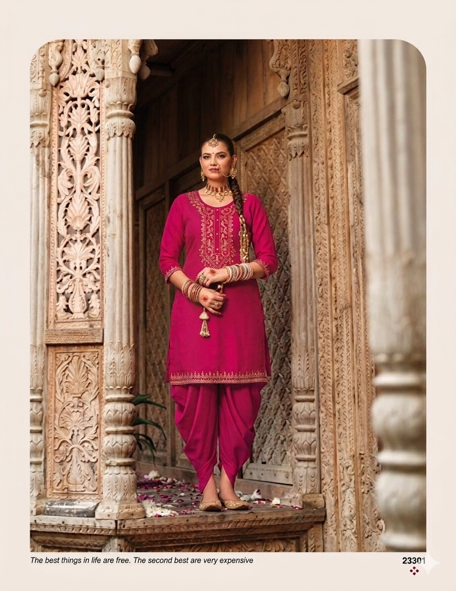 Beautiful designer Kurti with dhoti salwar