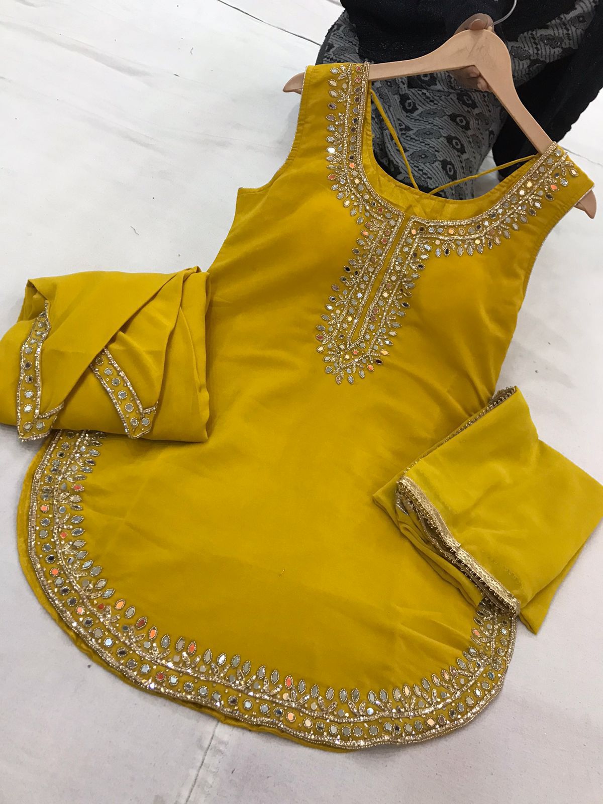 Beautiful designer dhoti patiala suit