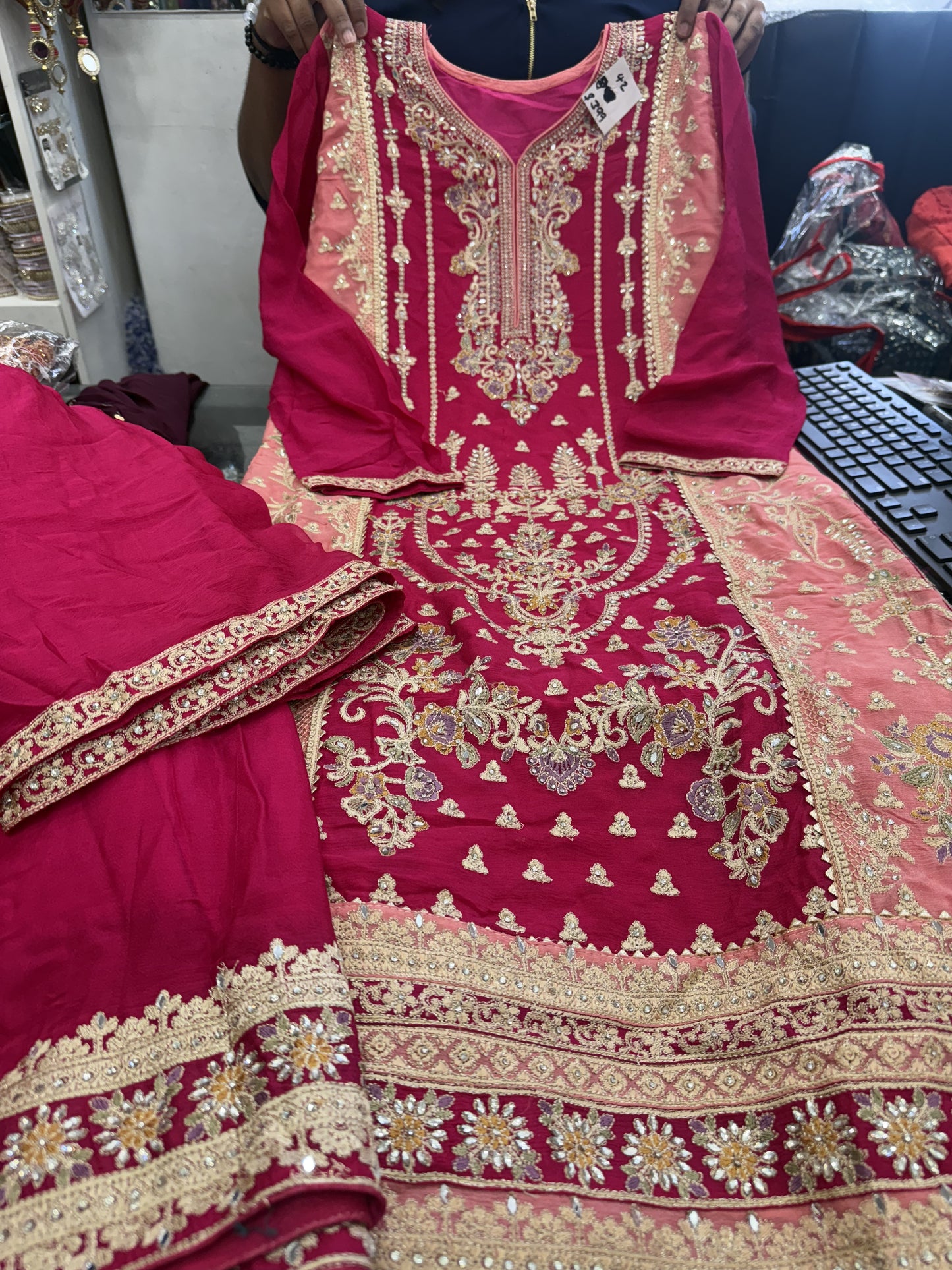 Beautiful designer plazo suit