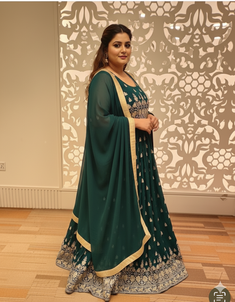 Beautiful designer gown style anarkali suit