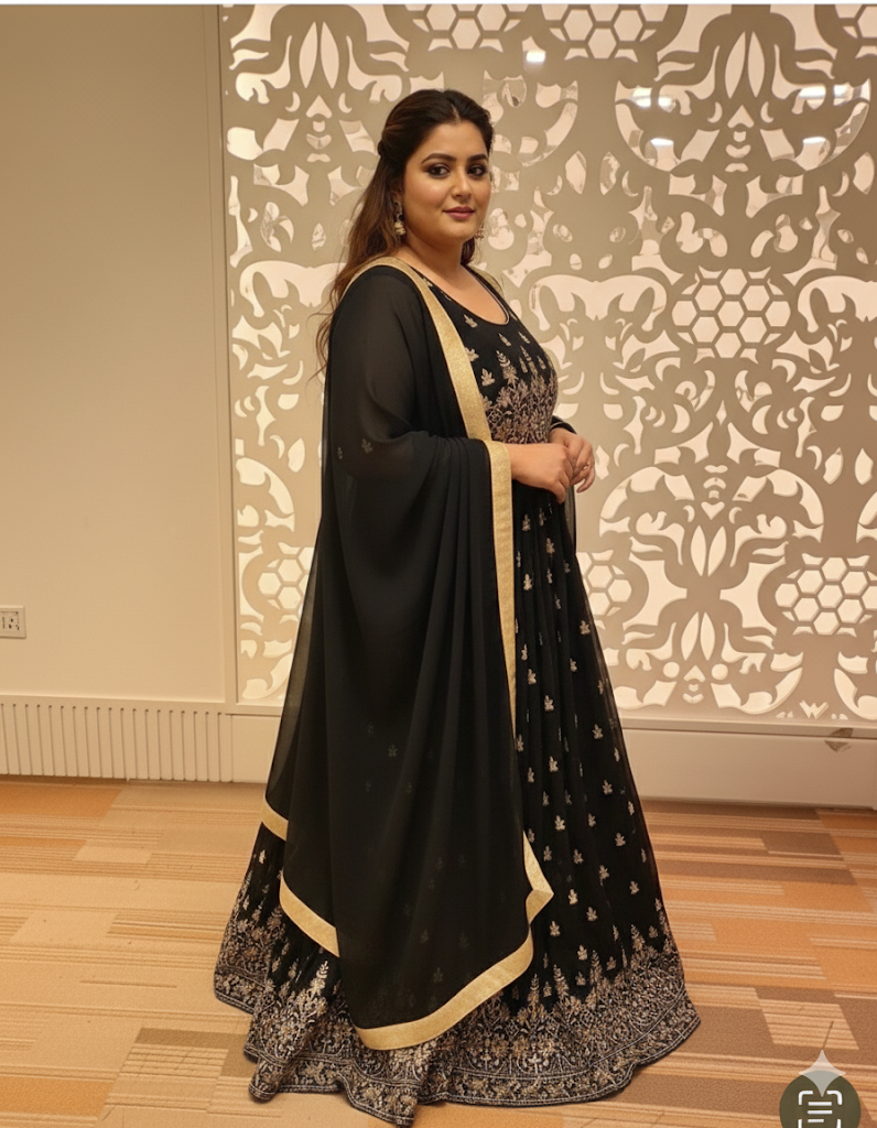 Beautiful designer gown style anarkali suit